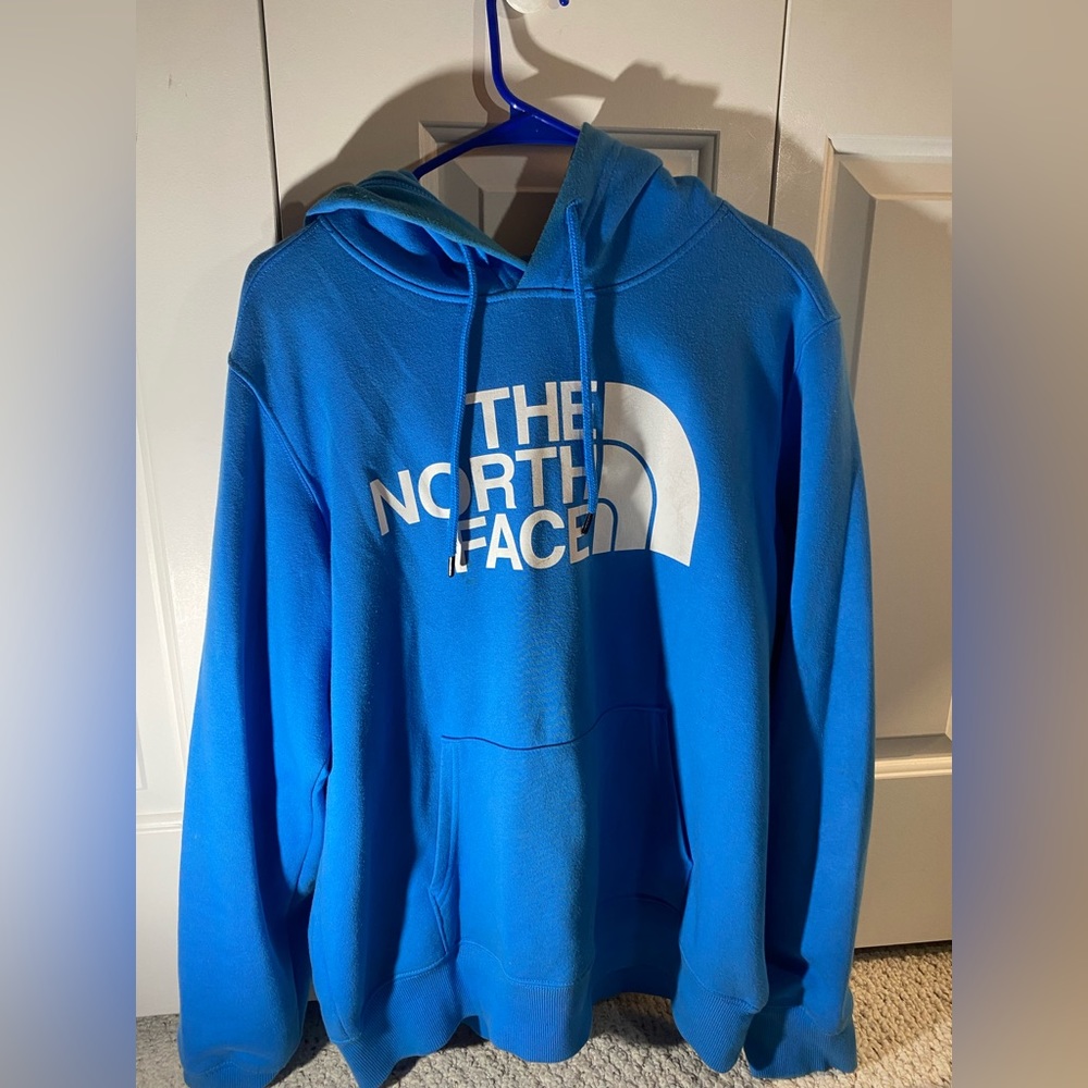 Men’s large north face hoodie sweatshirt blue